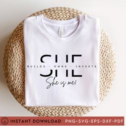 she is me tee, i am she tee, she is strng tee, mot