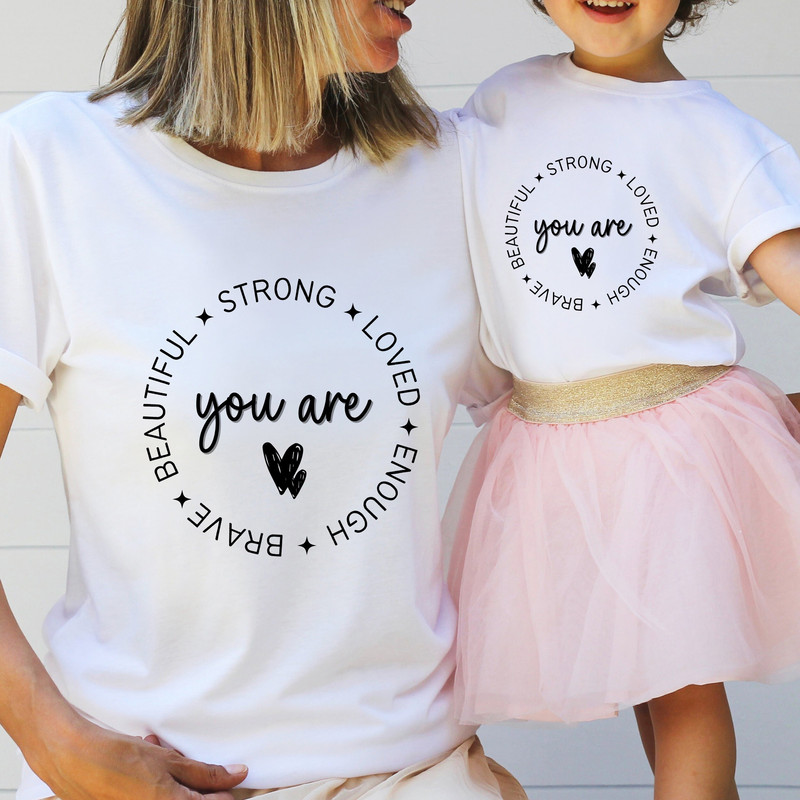 You are Strong SVG PDF PNG, Loved Svg, Worthy Svg, You are Beautiful Svg, Bible Verse Svg, Christian Svg Cut Files for Cricut & Silhouette - 1.jpg