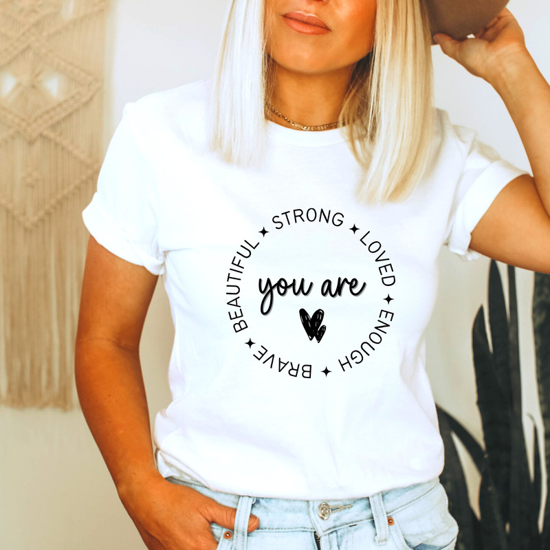 You are Strong SVG PDF PNG, Loved Svg, Worthy Svg, You are Beautiful Svg, Bible Verse Svg, Christian Svg Cut Files for Cricut & Silhouette - 3.jpg