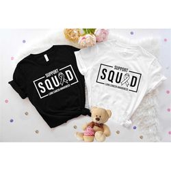 support squad lung cancer awareness shirt, white ribbon t-shirt, cancer survivor shirt, support squad shirt, lung cancer