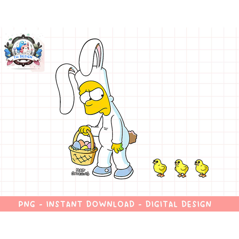 The Simpsons Bart Easter Egg Bunny png, sublimation.jpg