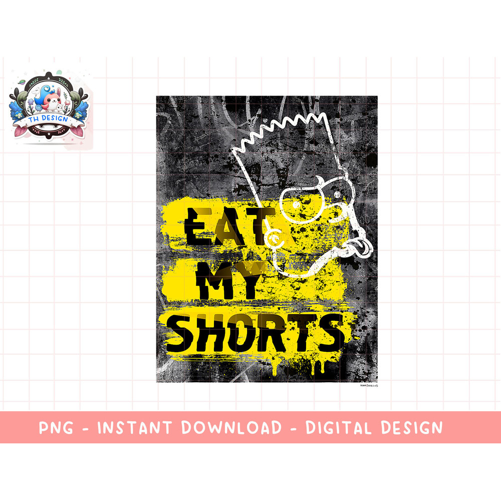 The Simpsons Bart Simpson Eat My Shorts Graffiti png, sublimation.jpg