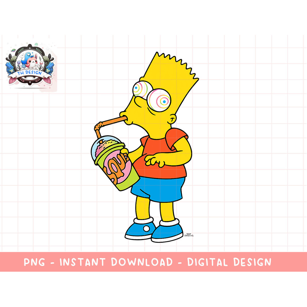 The Simpsons Bart Simpson Squishee Brain Freeze png, sublimation.jpg