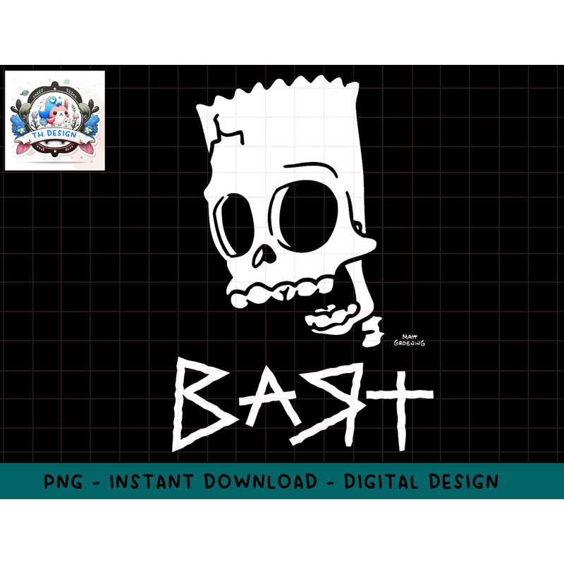 The Simpsons Bart Skeleton V2 png, sublimation.jpg