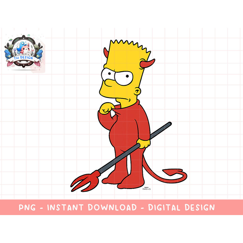 The Simpsons Bart The Devil C2 png, sublimation.jpg