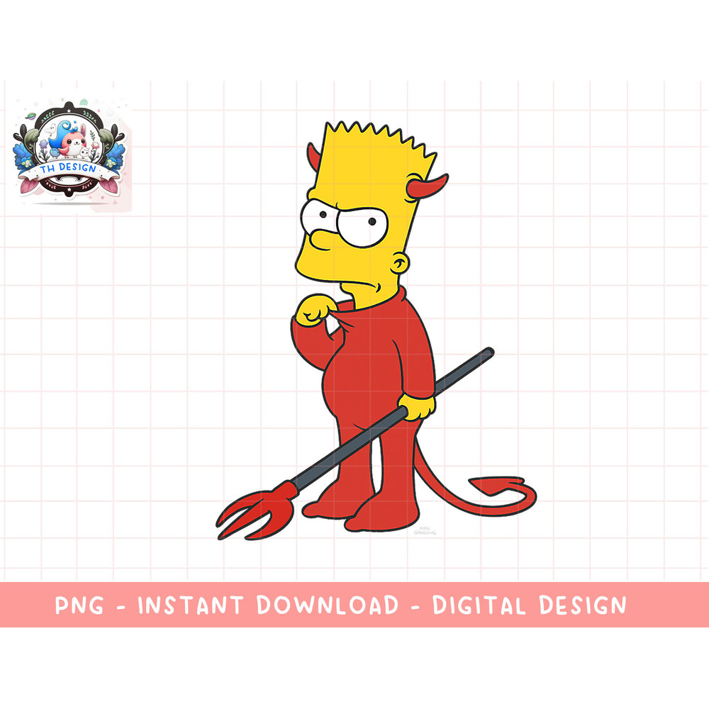 The Simpsons Bart The Devil png, sublimation.jpg