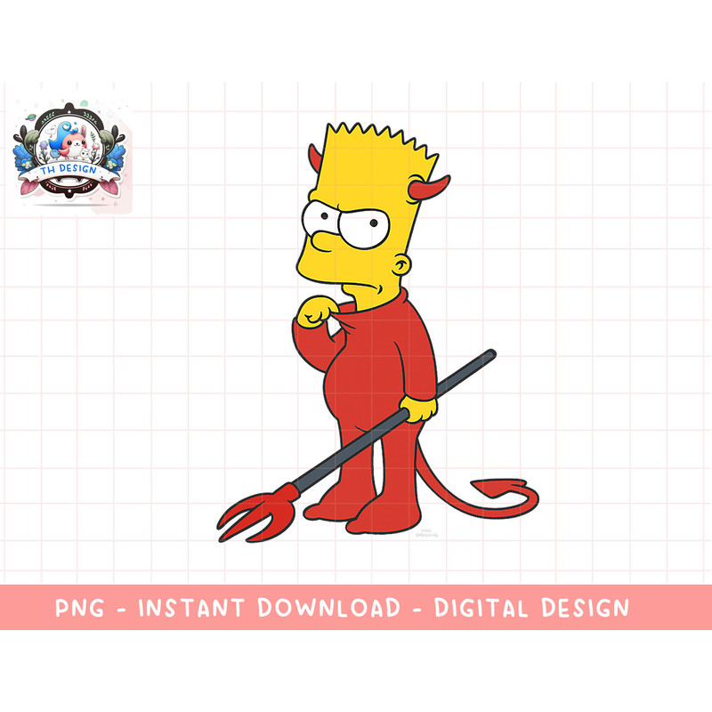 The Simpsons Bart The Devil png, sublimation.jpg