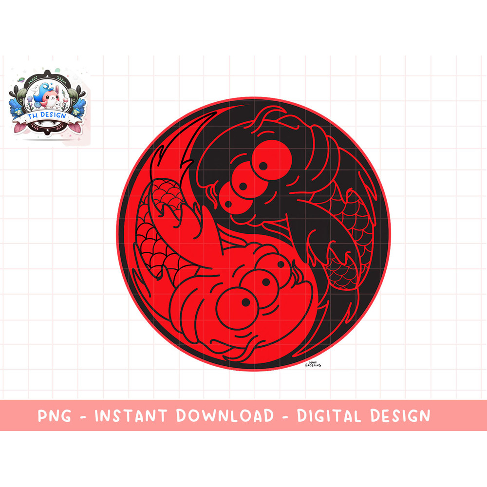 The Simpsons Blinky the Koi Fish Yin Yang 90s png, sublimation.jpg