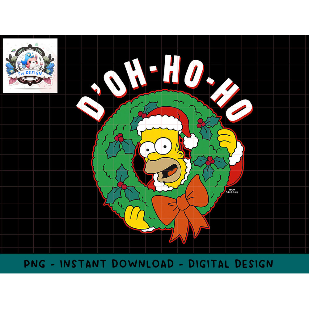 The Simpsons Christmas Homer DOh-Ho-Ho png, sublimation.jpg