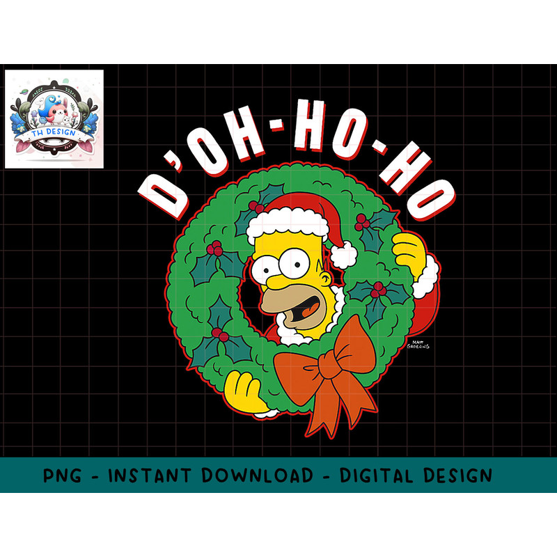The Simpsons Christmas Homer DOh-Ho-Ho png, sublimation.jpg