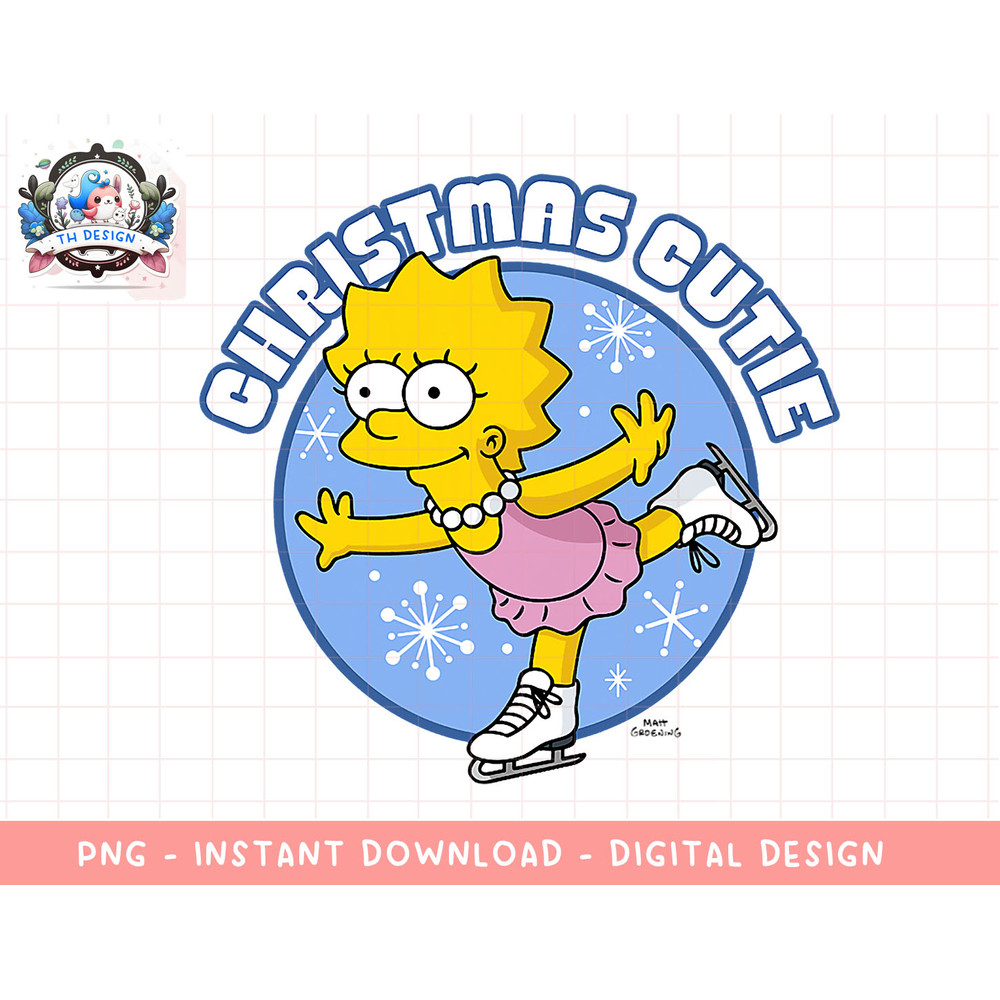 The Simpsons Christmas Lisa Christmas Cutie Ice Princess png, sublimation.jpg