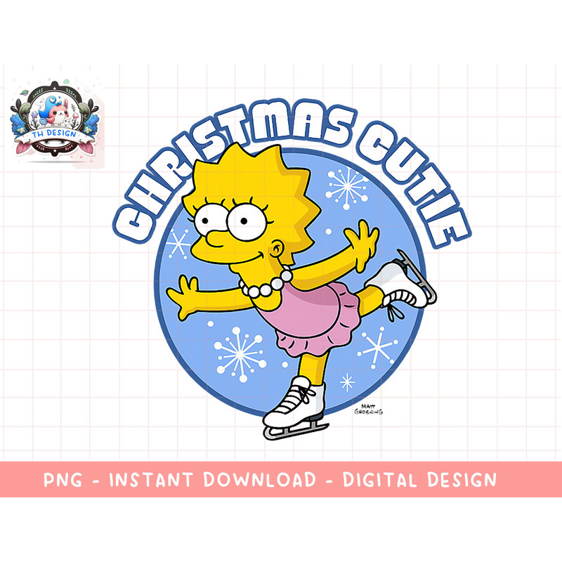 The Simpsons Christmas Lisa Christmas Cutie Ice Princess png, sublimation.jpg