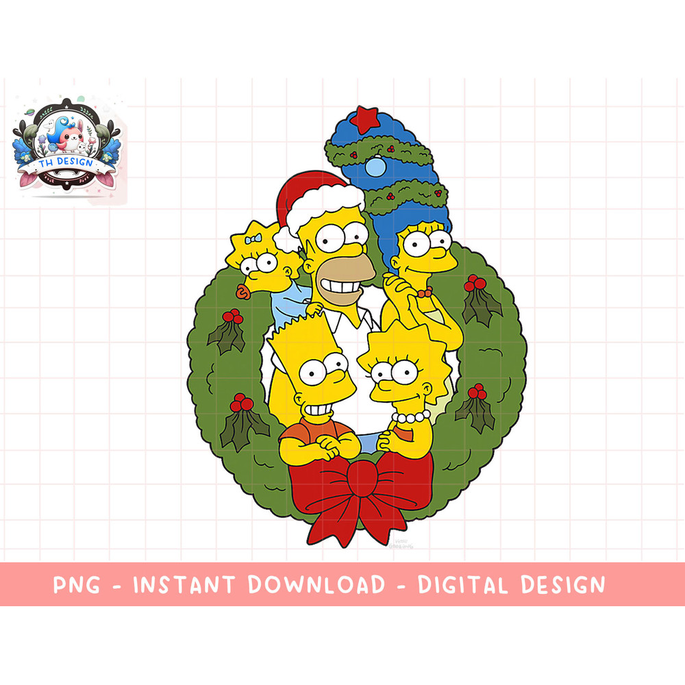 The Simpsons Christmas Wreath C2 png, sublimation.jpg