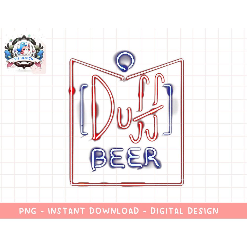The Simpsons Duff Beer Neon Sign png, sublimation.jpg