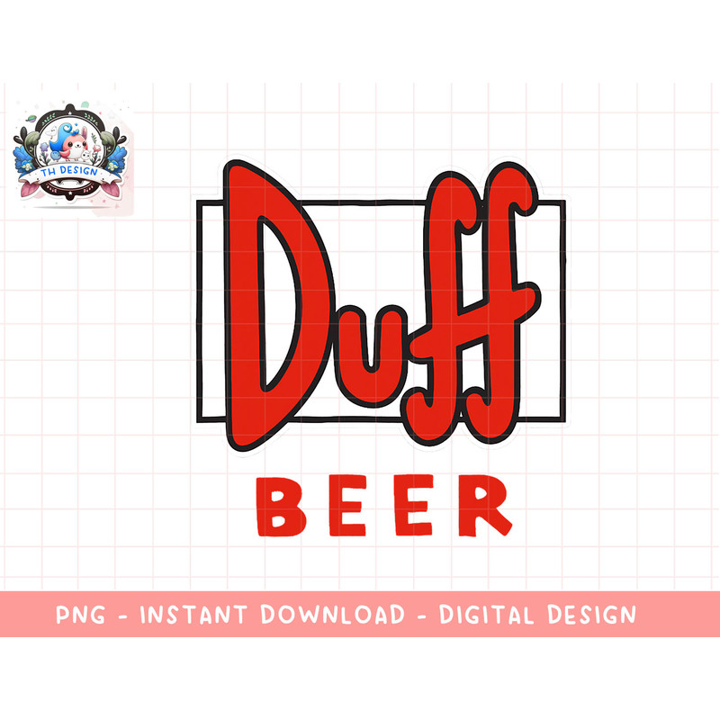 The Simpsons Duff Beer V2 png, sublimation.jpg