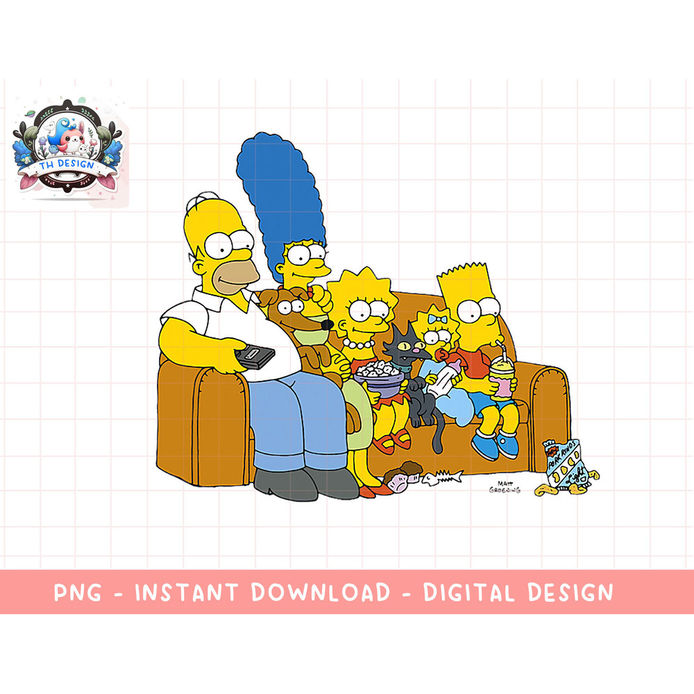 The Simpsons Family Couch Gag png, sublimation.jpg