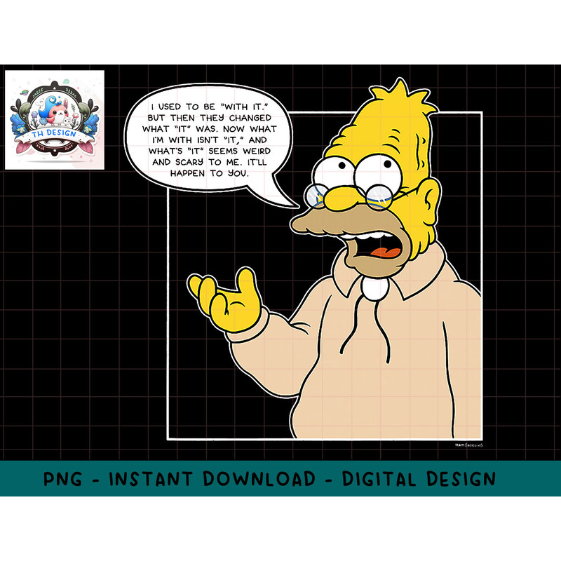 The Simpsons Grandpa Quote V2 png, sublimation.jpg