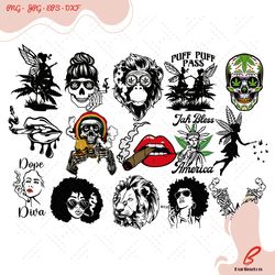 cannabis bundle svg, trending svg, weed svg, canna