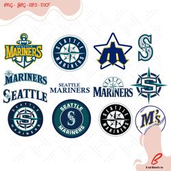 seattle mariners logo mlb baseball svg, sport svg,