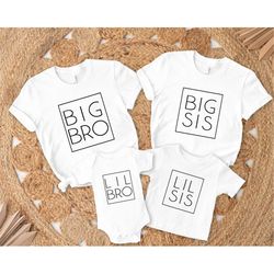 big brother sister shirts, little brother sister shirts, big sis lil sis hoodie, big bro sis square shirt, lil sis bro s