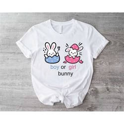 boy or girl bunny shirt, baby announcement sweater, new baby surprise tee, easter theme gender reveal hoodie, baby showe