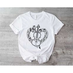 violin heart shirt, music class hoodie, violin instrument sweater, musician gift, violinist tank top, violin player tees