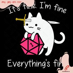 im fine everything fine svg, trending svg, cat svg
