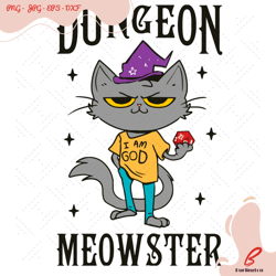 dungeon meowster svg, trending svg, cat svg, witch