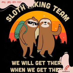 sloth hiking team svg, trending svg, sloth svg, sl