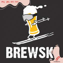 brewski skiing beer svg, trending svg, brewski bee