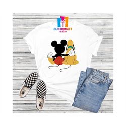 disney mickey and pluto t-shirt, disney shirt, disney vacation shirt, best friends shirt, mickey mouse shirt, dog lover