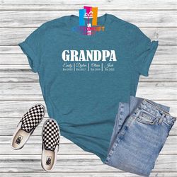 custom grandpa t-shirt, papa shirt, custom name, fathers day, father gift, new dad shirt, custom dad shirt, best dad, hu