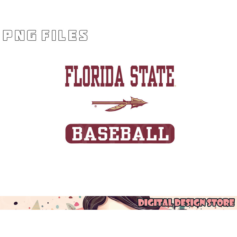 Florida State Seminoles Baseball Logo Officially Licensed png, digital download copy.jpg