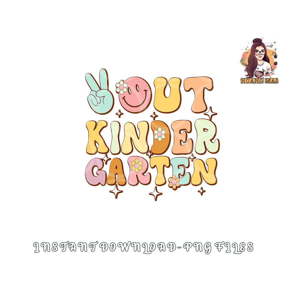 Peace Out Kindergarten Graduation Kid Boy Girl Class Of 2023 png, digital download copy.jpg