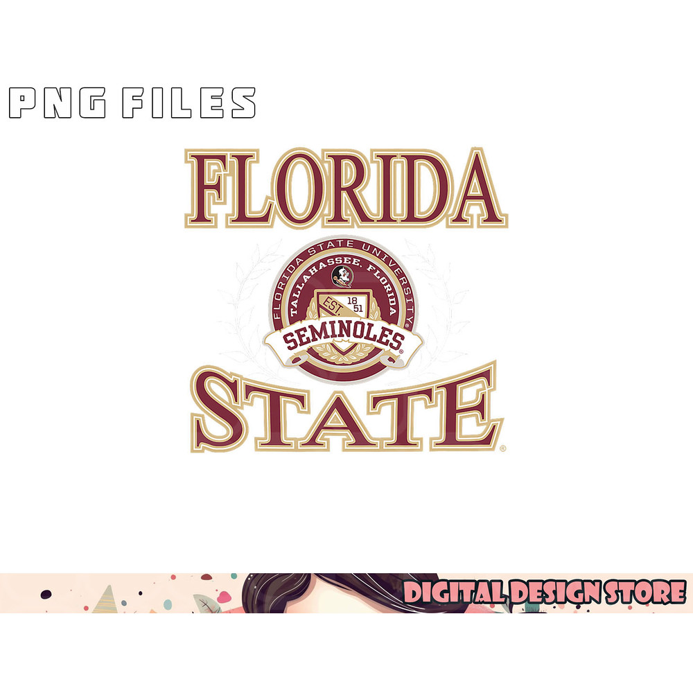 Florida State Seminoles Laurels Logo Officially Licensed png, digital download copy.jpg