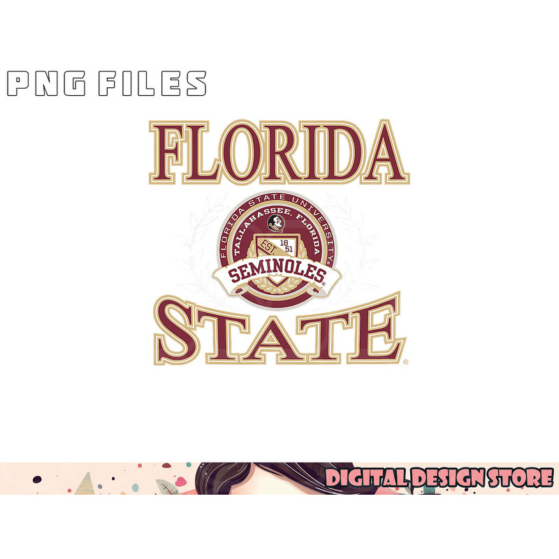 Florida State Seminoles Laurels Logo Officially Licensed png, digital download copy.jpg