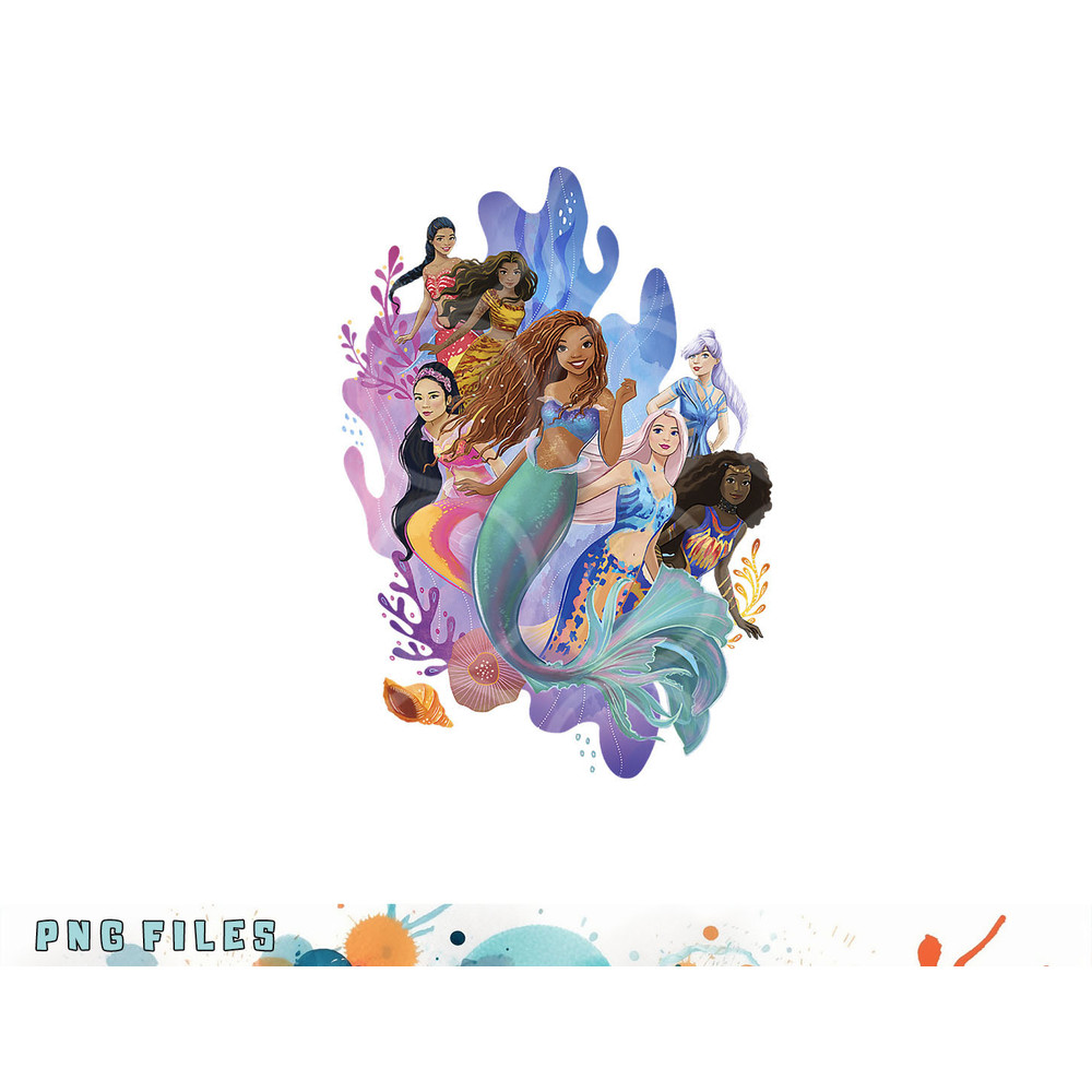 Disney The Little Mermaid Ariel & Sisters Group Shot png, digital download copy.jpg