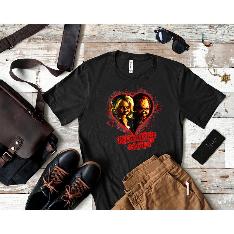 Child_s Play Chucky And Tiffany Relationship Goals Essential T-Shirt 135_Shirt_Black.jpg