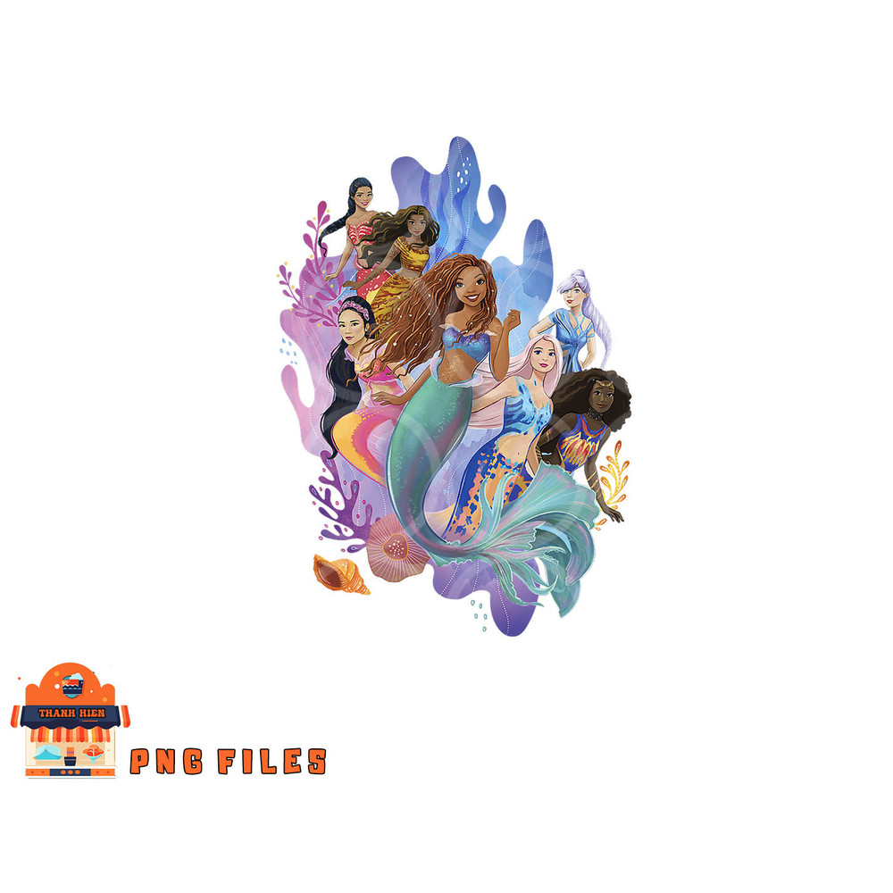 Disney The Little Mermaid Ariel & Sisters Group Shot png, digital download copy.jpg