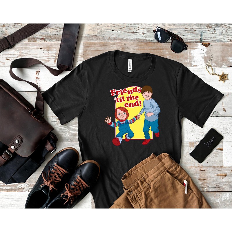 Friend till the end horror cartoon Classic T-Shirt 77_Shirt_Black.jpg