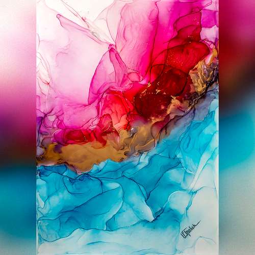 Modern painting interior Poster wall Abstract painting Alcohol ink painting Dancer painting Dancing woman Art print wall