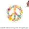 Peace Sign World Love Flowers Hippie Groovy Vibes Colorful png, digital download copy.jpg