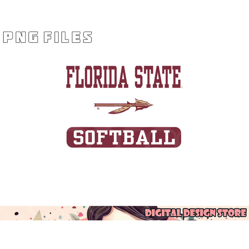 Florida State Seminoles Softball Logo Officially Licensed png, digital download copy.jpg