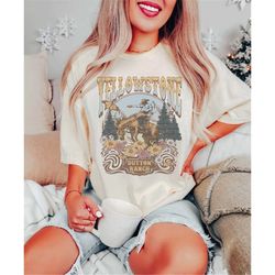 comfort colors yellowstone shirt, vintage western shirt, yellow stone park shirt