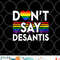 Don t Say DeSantis Florida Say Gay LGBTQ Pride Anti DeSantis png, digital download copy.jpg
