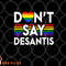 Don t Say DeSantis Florida Say Gay LGBTQ Pride Anti DeSantis png, digital download copy.jpg