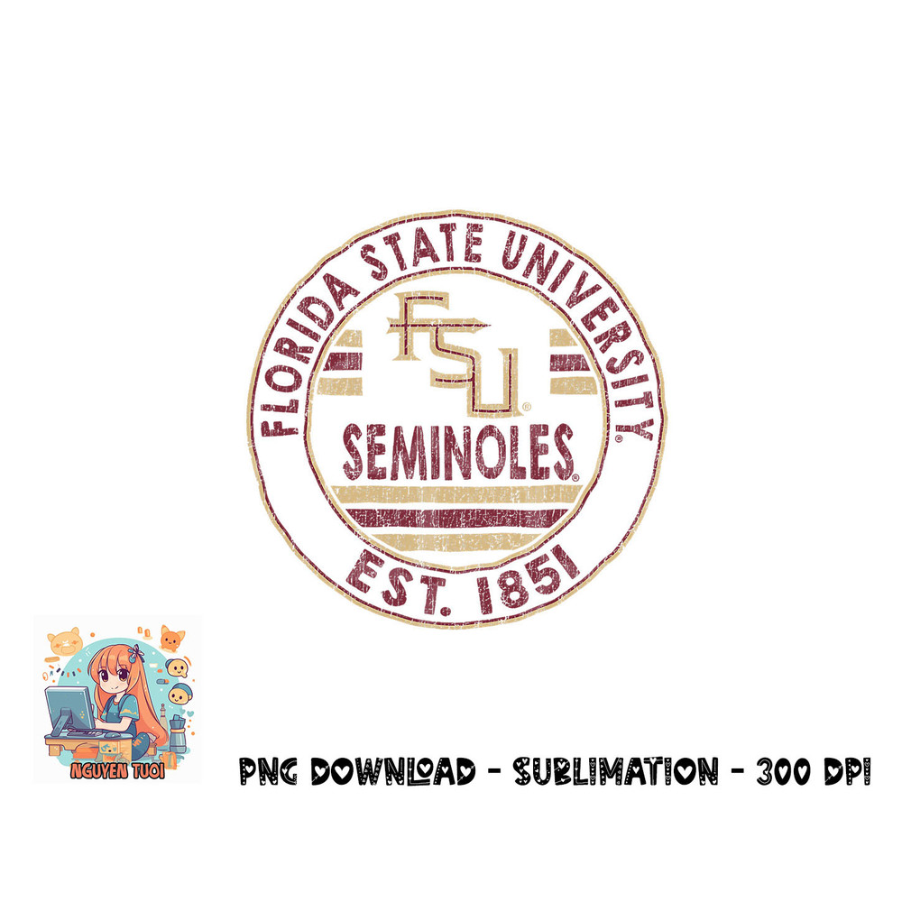 Florida State Seminoles Vintage FSU Logo Officially Licensed png, digital download copy.jpg
