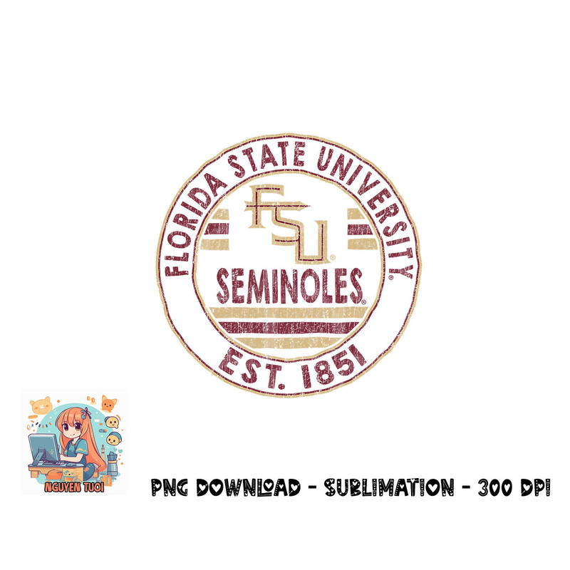 Florida State Seminoles Vintage FSU Logo Officially Licensed png, digital download copy.jpg