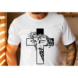 jesus cross shirt, jesus shirt, jesus gift, christian gift, t shirt, religious shirt, religious gift, vertical cross, je