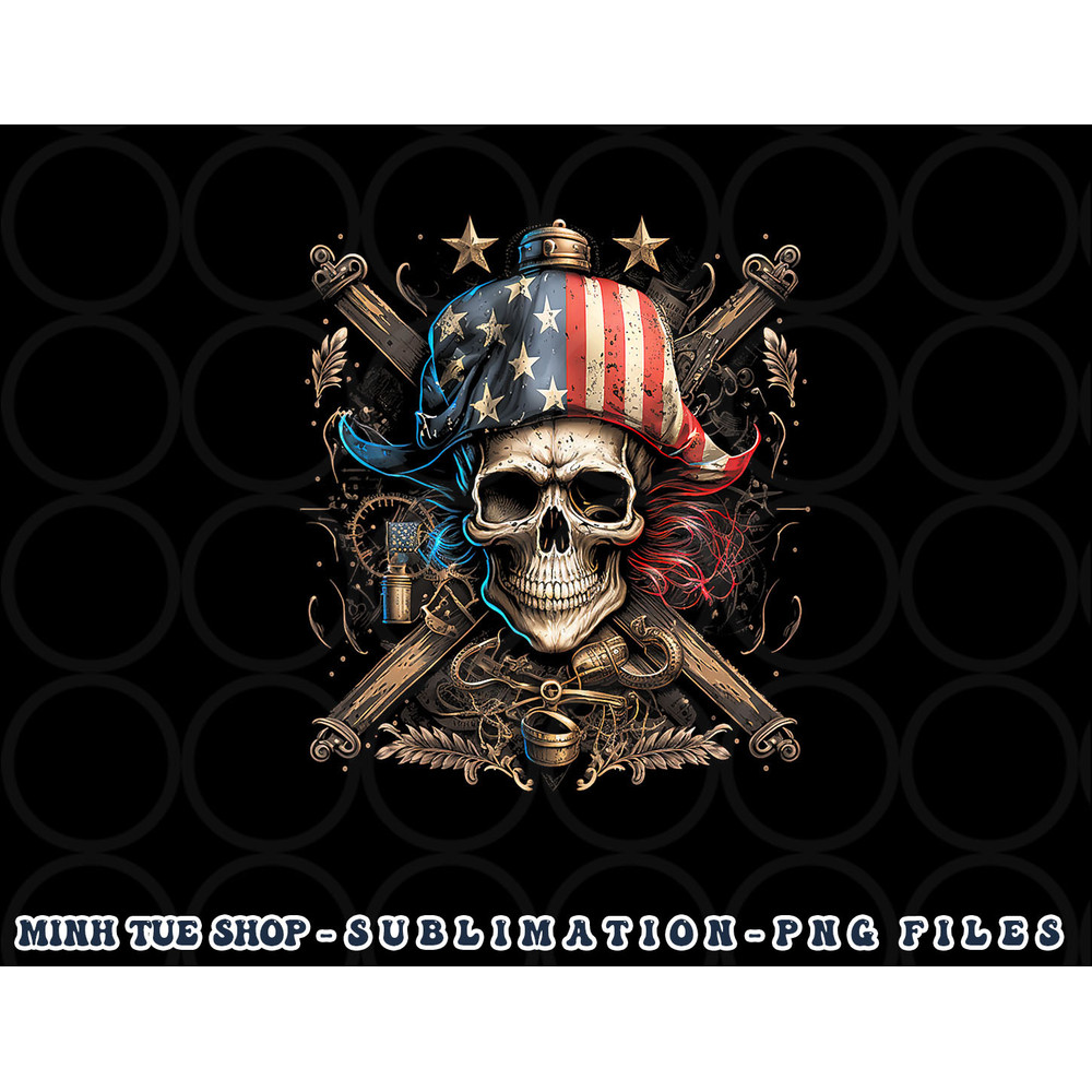 Pirate 4th of July American Flag USA America Funny Tank Top copy.jpg